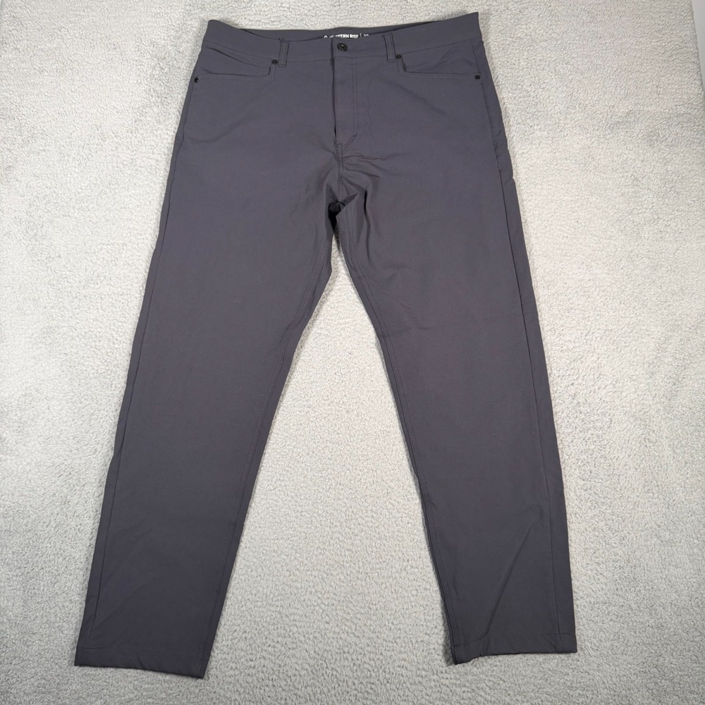 Western Rise Pants Mens 38x31 Blue Gray Diversion Performance Stretch Chino